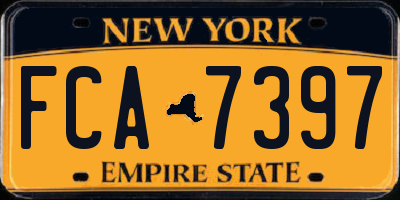 NY license plate FCA7397