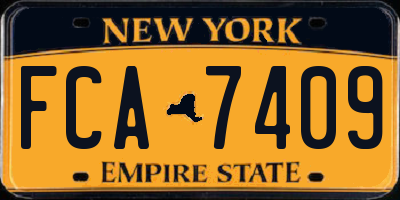 NY license plate FCA7409