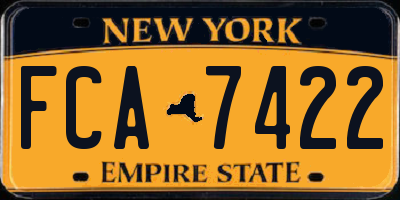 NY license plate FCA7422