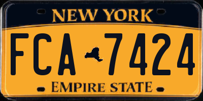 NY license plate FCA7424