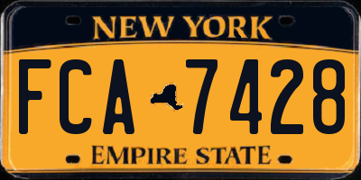 NY license plate FCA7428