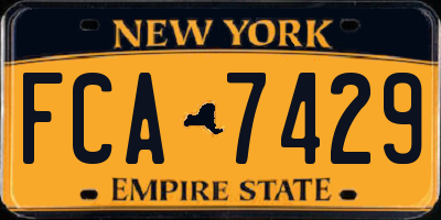 NY license plate FCA7429