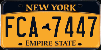 NY license plate FCA7447