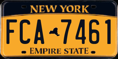 NY license plate FCA7461