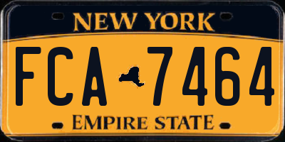 NY license plate FCA7464