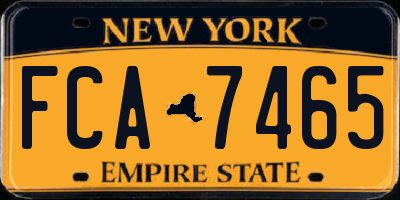 NY license plate FCA7465