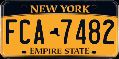 NY license plate FCA7482