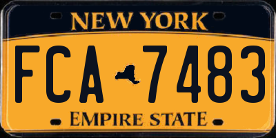 NY license plate FCA7483