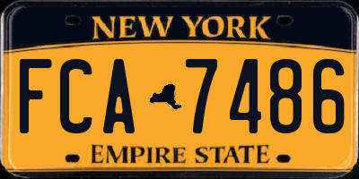 NY license plate FCA7486