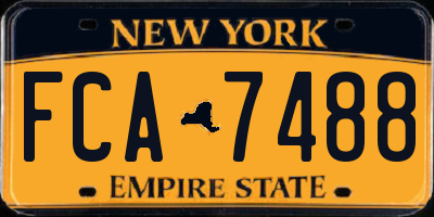 NY license plate FCA7488