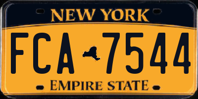 NY license plate FCA7544