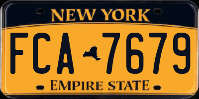 NY license plate FCA7679