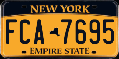 NY license plate FCA7695
