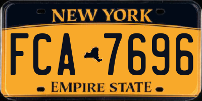 NY license plate FCA7696