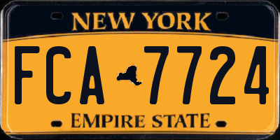 NY license plate FCA7724