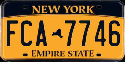 NY license plate FCA7746