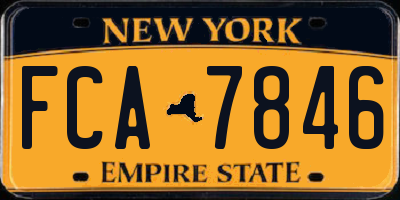 NY license plate FCA7846