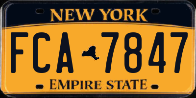 NY license plate FCA7847