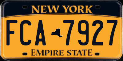 NY license plate FCA7927