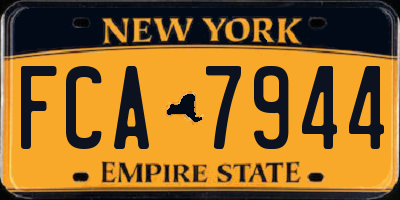NY license plate FCA7944