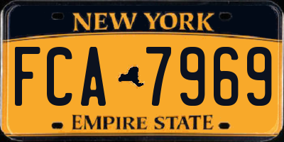 NY license plate FCA7969