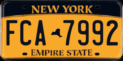 NY license plate FCA7992