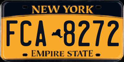 NY license plate FCA8272