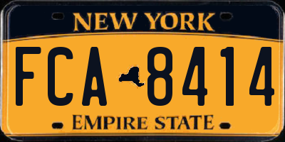 NY license plate FCA8414
