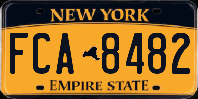 NY license plate FCA8482