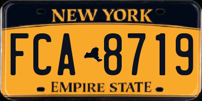 NY license plate FCA8719