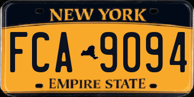 NY license plate FCA9094