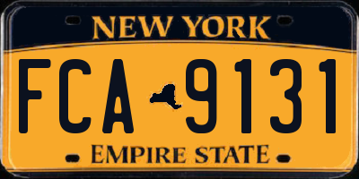 NY license plate FCA9131