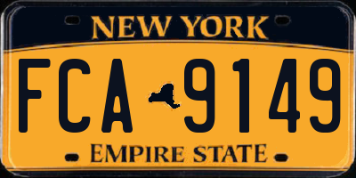 NY license plate FCA9149