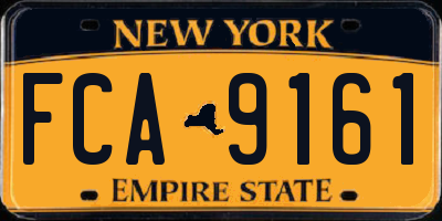 NY license plate FCA9161