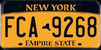 NY license plate FCA9268
