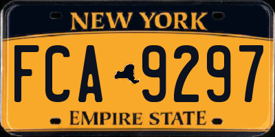 NY license plate FCA9297