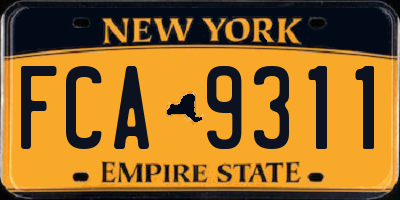 NY license plate FCA9311