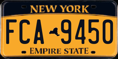 NY license plate FCA9450