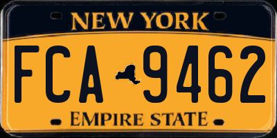 NY license plate FCA9462