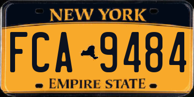NY license plate FCA9484