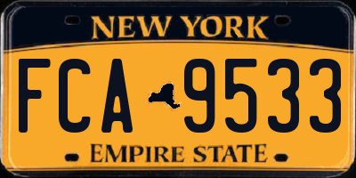 NY license plate FCA9533
