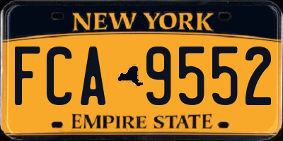 NY license plate FCA9552