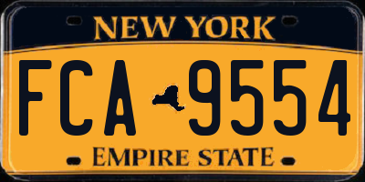NY license plate FCA9554