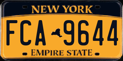 NY license plate FCA9644