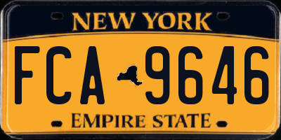 NY license plate FCA9646