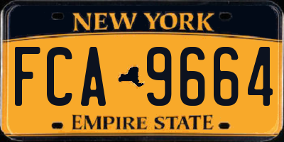 NY license plate FCA9664