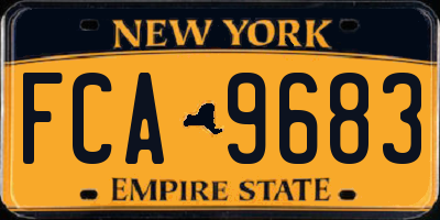 NY license plate FCA9683