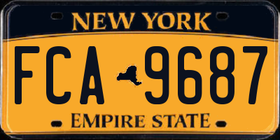 NY license plate FCA9687