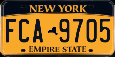 NY license plate FCA9705