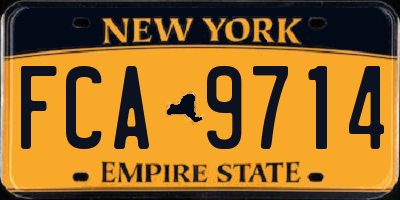 NY license plate FCA9714
